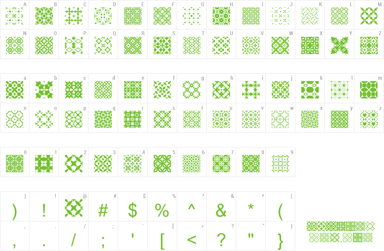 Font Sl Tiler 1 preview